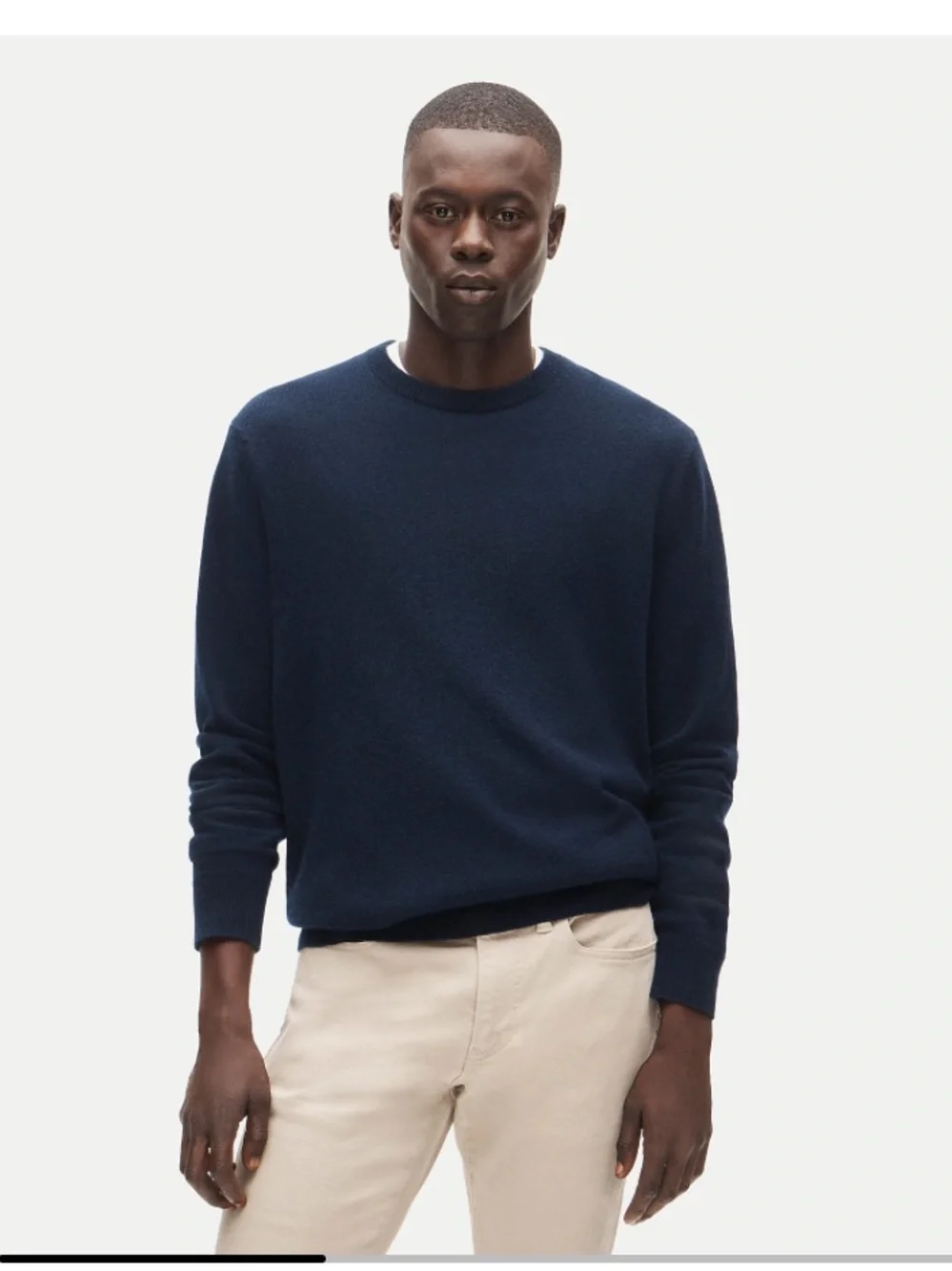 J.Crew Navy Blue Men's Cashmere Sweater - Small
